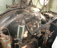 蒸気機関車内部の画像